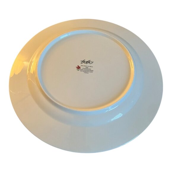 American Atelier Christmas Floral Design 2 Piece Serving Platter 12", Bowl 9.5" - Picture 3 of 7